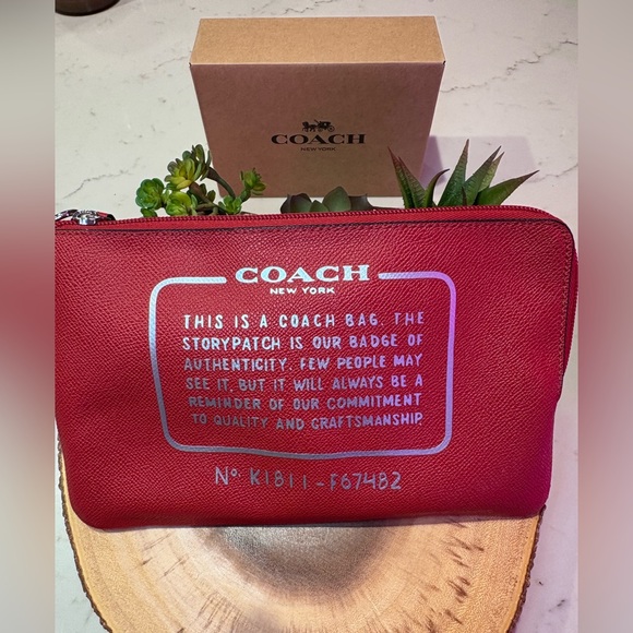 Coach Handbags - Coach Red Pouch ❤️🤍